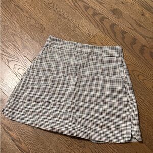 ZARA Classic Black and White Checkered Skirt